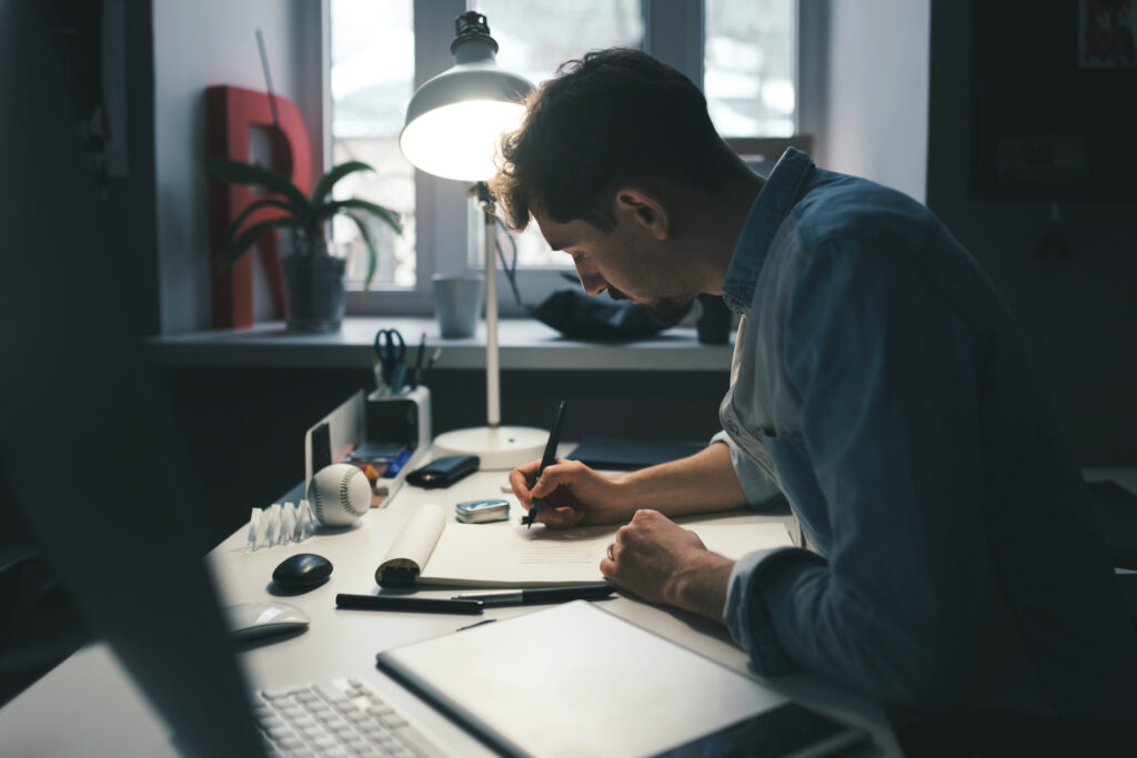 designer at work in office